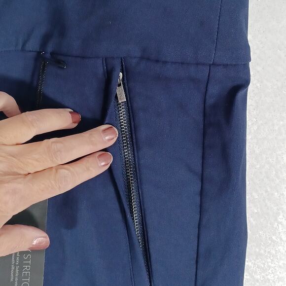 Lane Bryant THE LENA Stretch Ankle Pant Plus Size 26 Blue Curvy Fit Hem Vent NEW - Picture 4 of 12